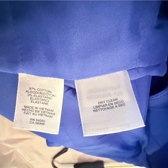 Anne Klein Blue/Green Contrast Trim Midi Sleeveless Sheath Dress Size 12/Large - Picture 7 of 10